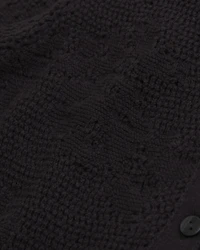 Floral Open-Stitch Cardigan