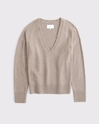 Merino Wool-Blend Plunge Sweater