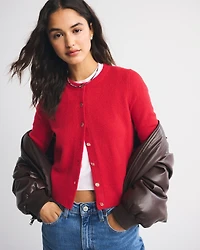 Shrunken Crew Cardigan