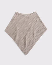 Cable-Knit Poncho