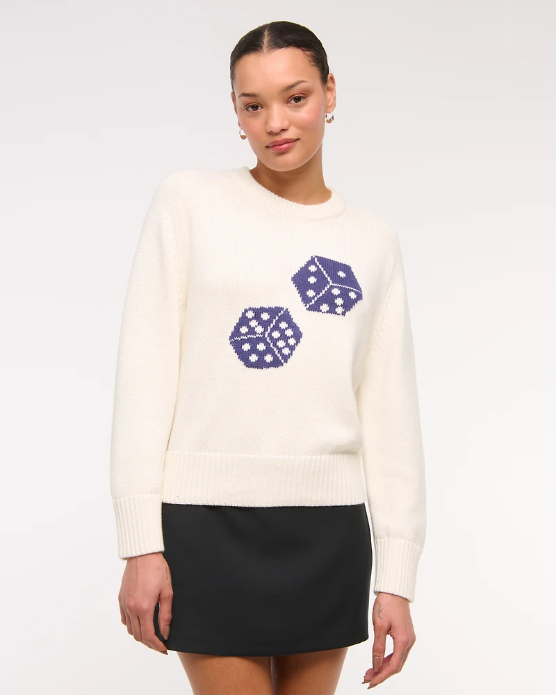 The A&F Madeline Dice Crew Sweater