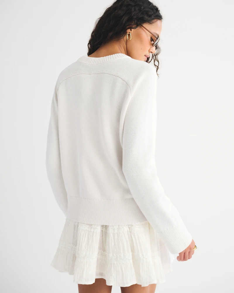 The A&F Madeline Washed Cable Crew Sweater
