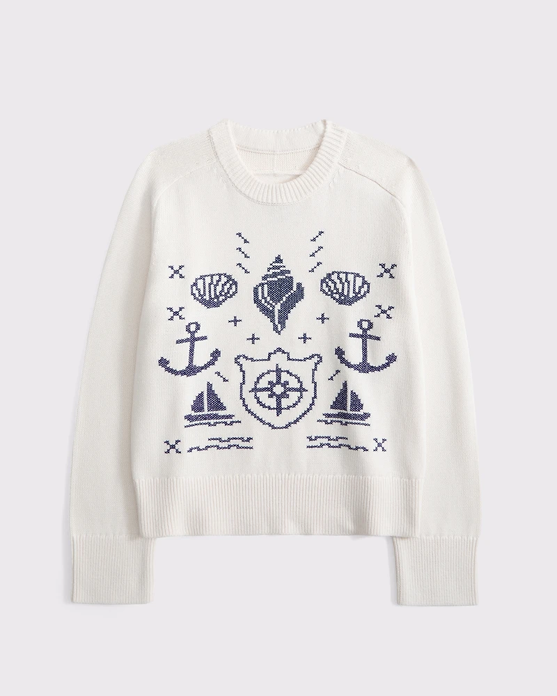 The A&F Madeline Washed Cable Crew Sweater