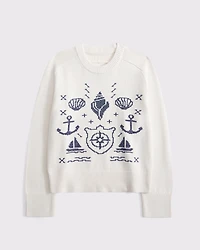 The A&F Madeline Washed Cable Crew Sweater