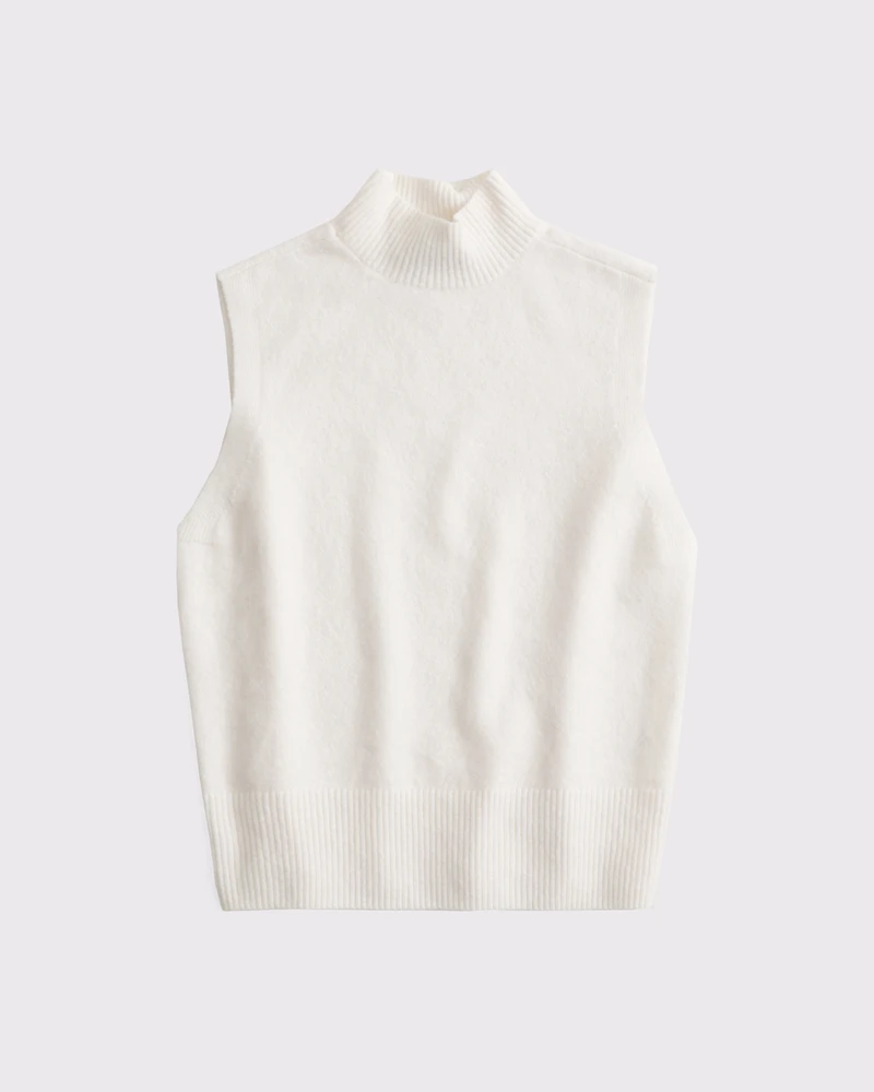 Wool-Blend Mockneck Sweater Shell