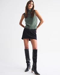 Wool-Blend Mockneck Sweater Shell