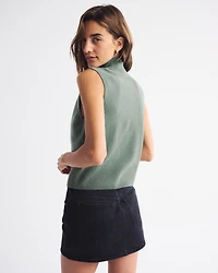 Wool-Blend Mockneck Sweater Shell