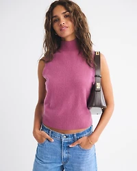 Wool-Blend Mockneck Sweater Shell