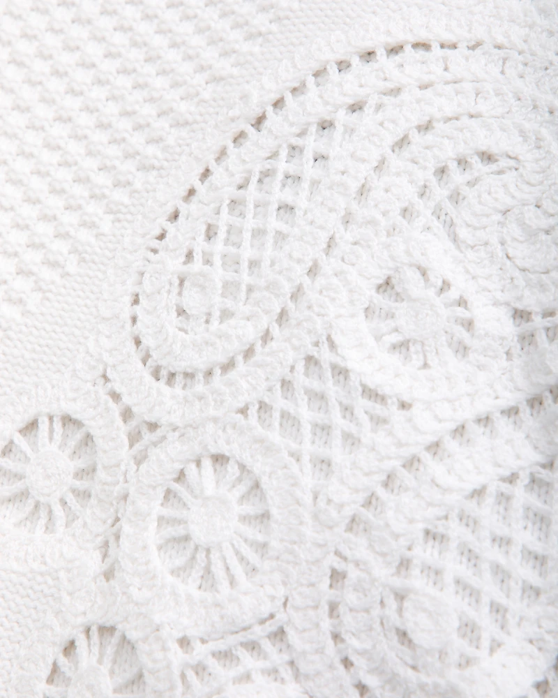 Paisley Stitch Crew Sweater