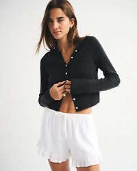 Pearl Button Crew Cardigan