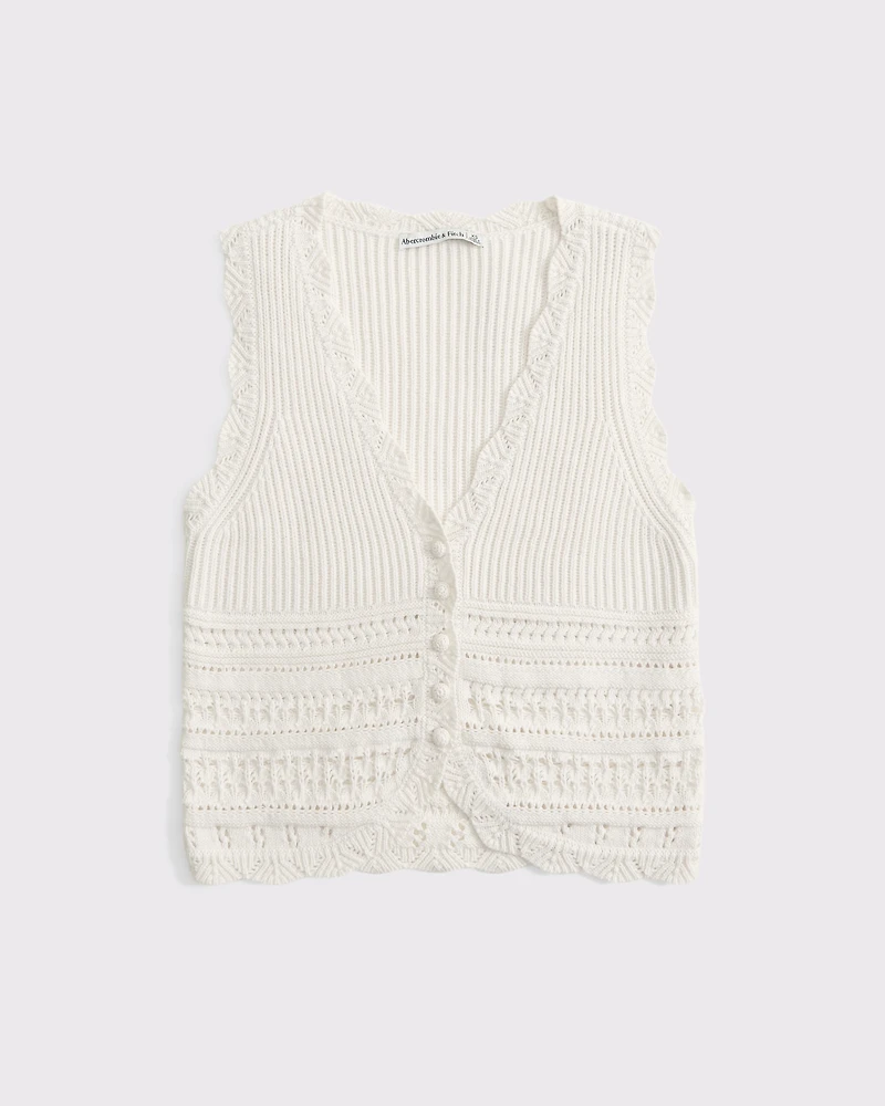 Textural V-Neck Sweater Vest
