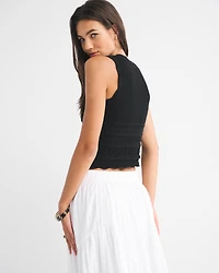 Textural V-Neck Sweater Vest