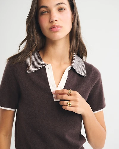 Merino Wool-Blend Sweater Polo