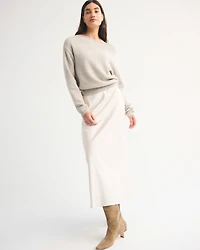 Merino Wool-Blend Slash Sweater