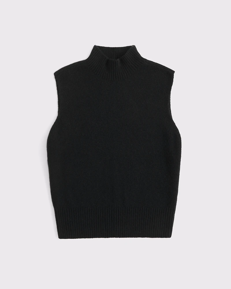 Merino Wool-Blend Sweater Shell Top