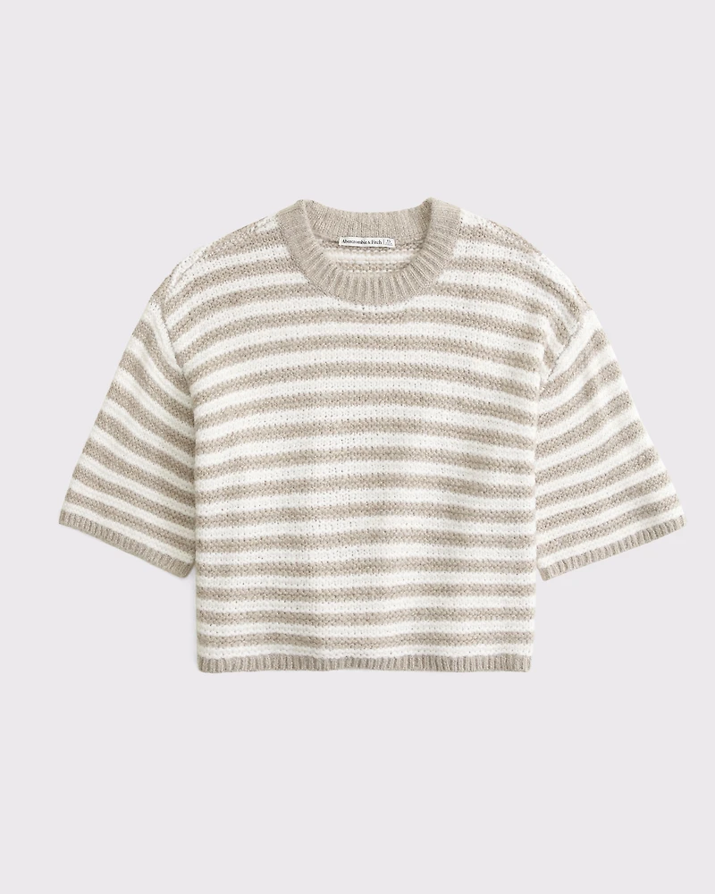 Oversized Textural Stitch Sweater Tee