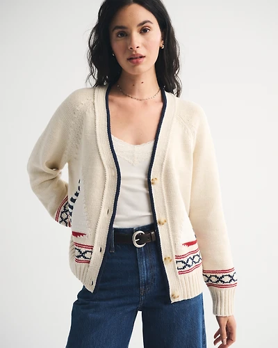 Cotton-Blend Coastal Dad Cardigan