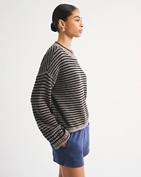 100% Cotton Roll Neck Crew Sweater
