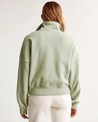 Lounge Graphic Mock Half-Zip
