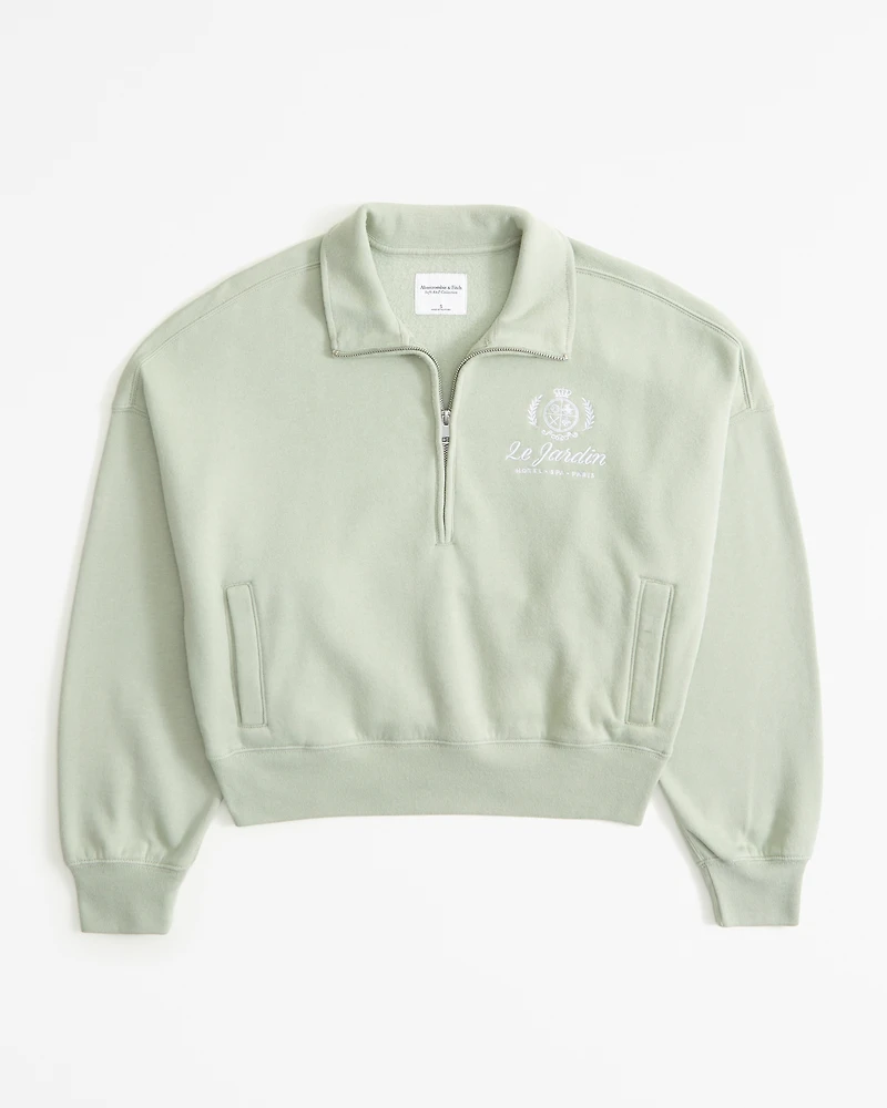 Lounge Graphic Mock Half-Zip
