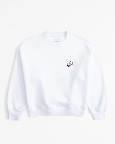 Embroidered Graphic Classic Sunday Crew