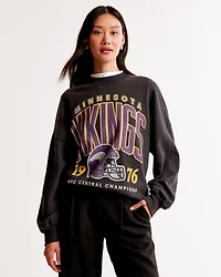 Minnesota Vikings Graphic Oversized Sunday Crew