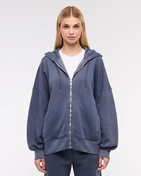 Oversized Sunday Hooded Full-Zip