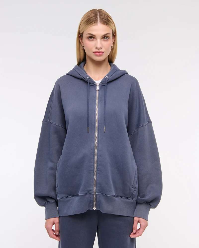 Oversized Sunday Hooded Full-Zip