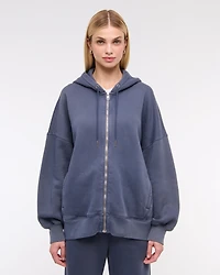 Oversized Sunday Hooded Full-Zip