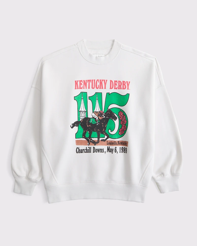 Kentucky Derby Graphic Oversized Sunday Crew