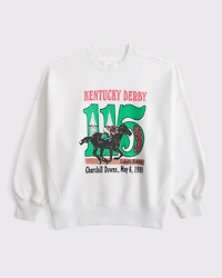 Kentucky Derby Graphic Oversized Sunday Crew