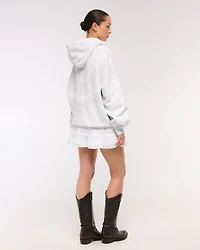 Lace-Trim Oversized Sunday Hoodie