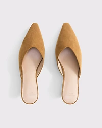 Pointed Toe Kitten Heel Mule Sandals
