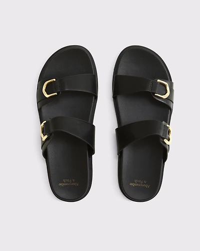 Double-Strap Hardware Sandals