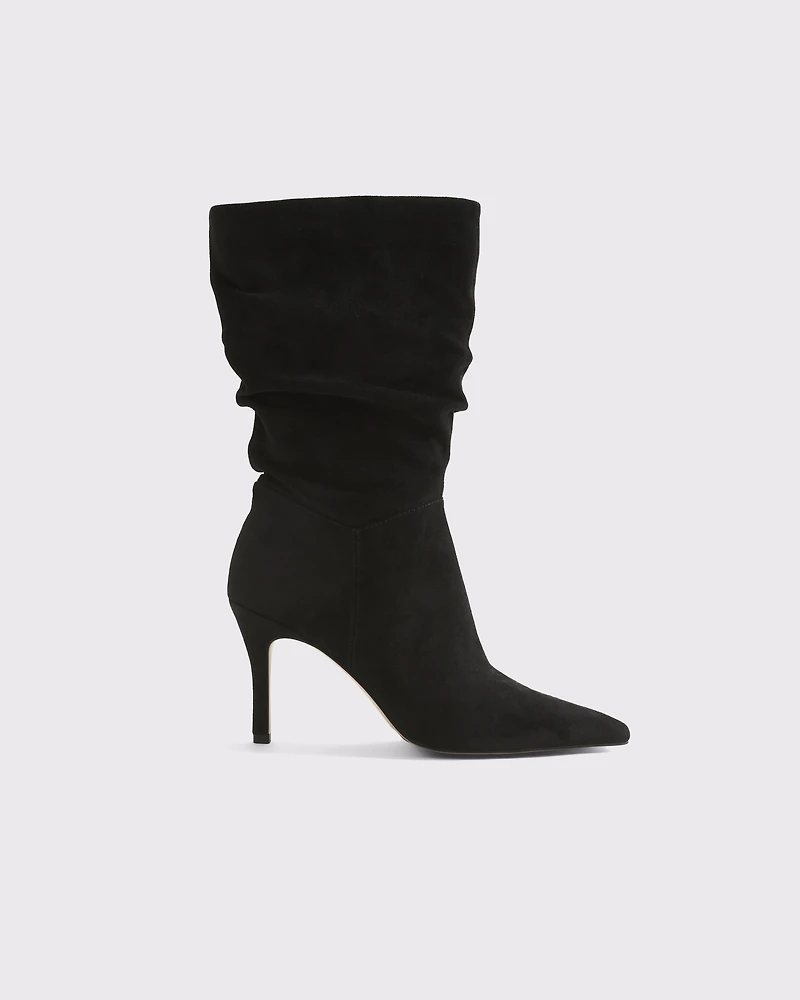 Vegan Suede Slouch Boots