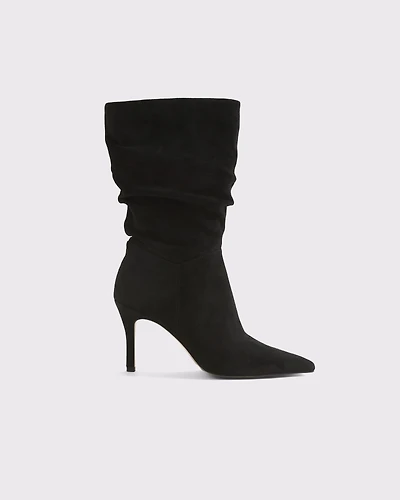 Vegan Suede Slouch Boots