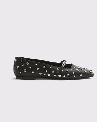 Mary Jane Square-Toe Flats