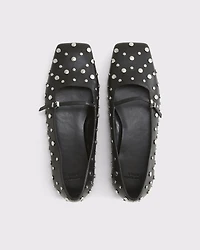 Mary Jane Square-Toe Flats
