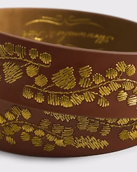 Embroidered Leather Belt