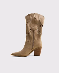 Cutout Western Calf Boots