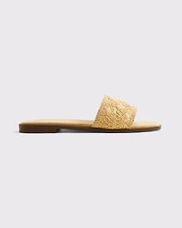 Raffia Essential Band Slide Sandals