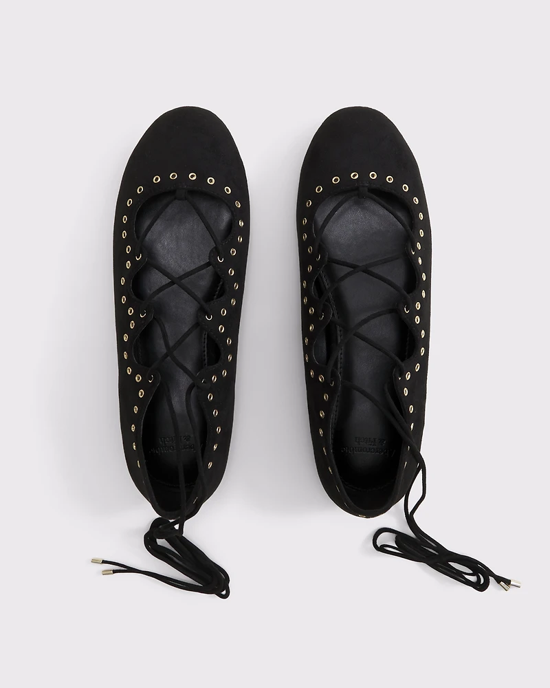 Boho Lace-Up Flats