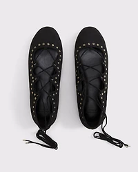 Boho Lace-Up Flats