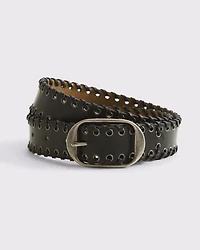 Whipstitch Leather Belt