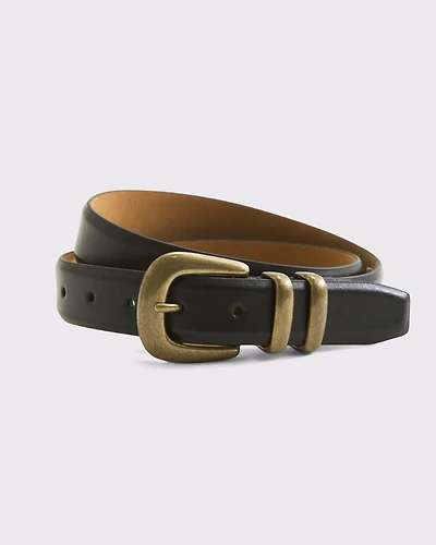Modern Essential Embossed Crocodile Leather Belt