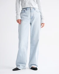 Jeans holgados de tiro alto