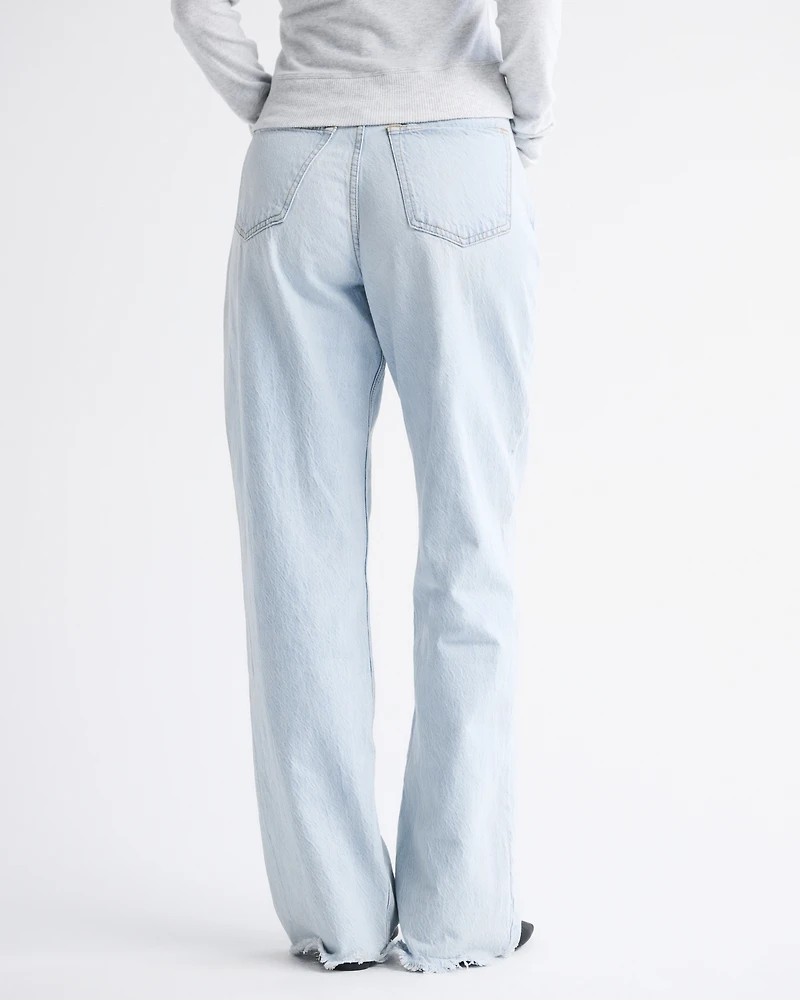 Jeans holgados de tiro alto