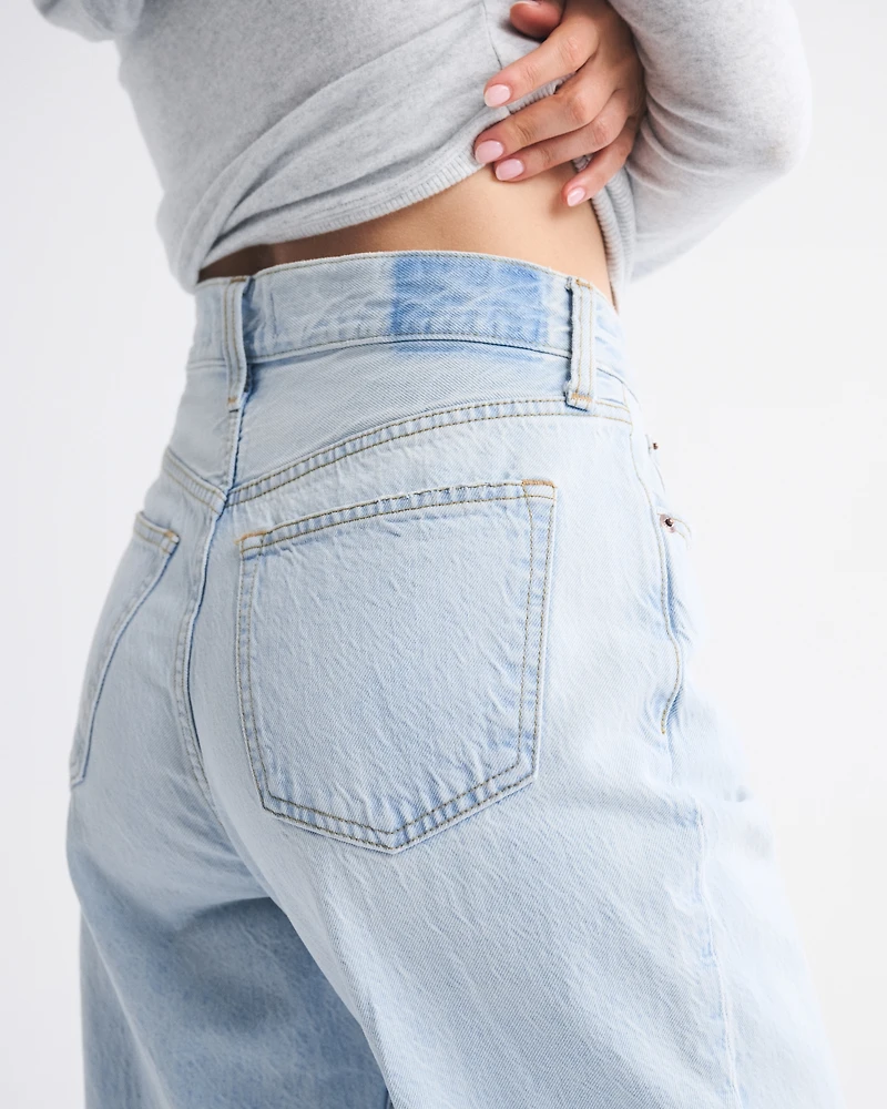 Jeans holgados de tiro alto