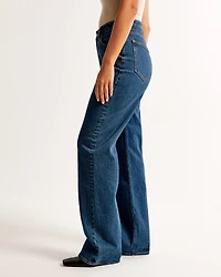 Curve Love High Rise 90s Relaxed Distressed Hem Jean