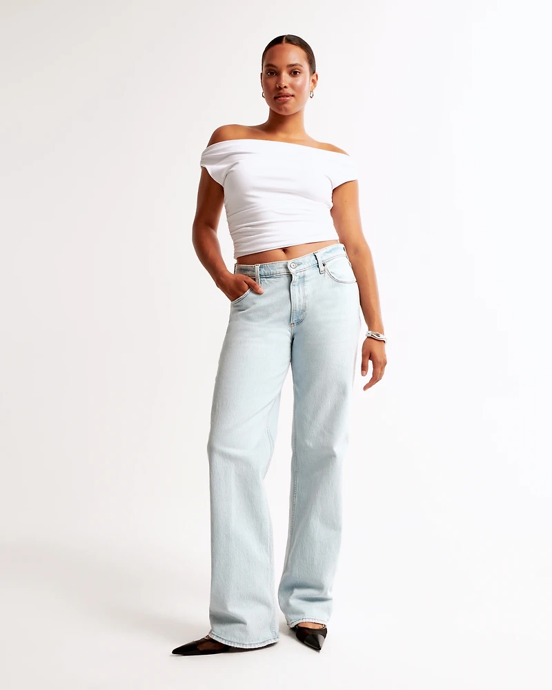 Jeans sueltos de tiro bajo